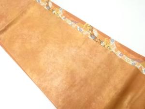 花に古典柄模様織出し袋帯